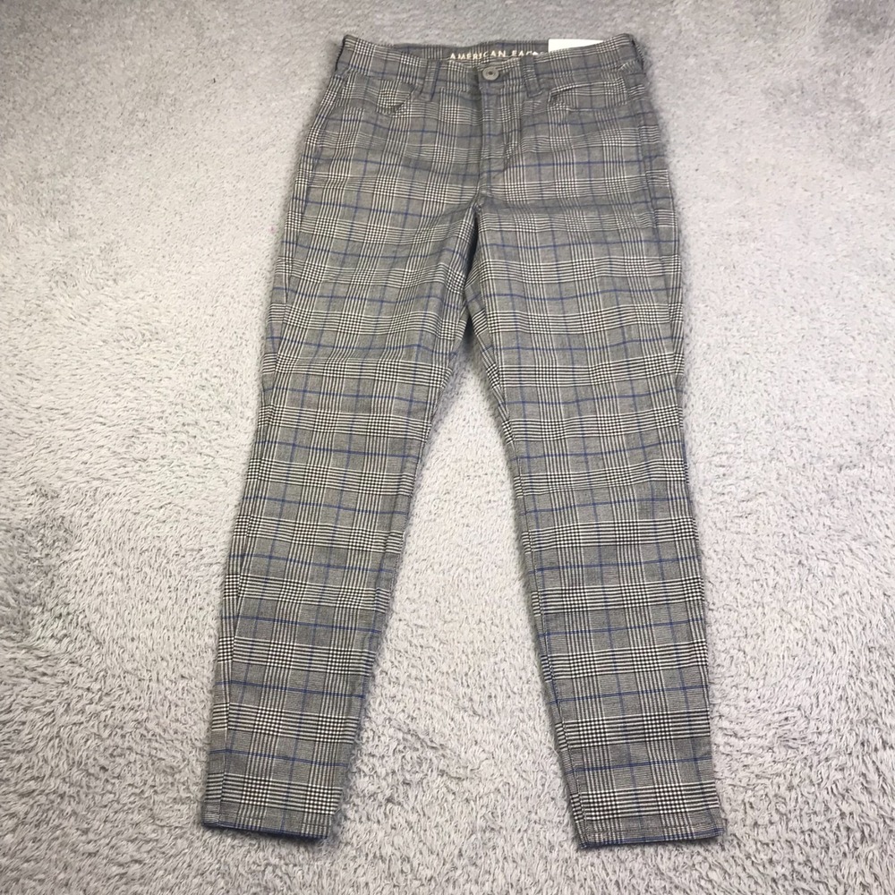 American Eagle Pants Womens 2 X-Short (27x24) Glendplaid Hi-Rise Jegging NEW